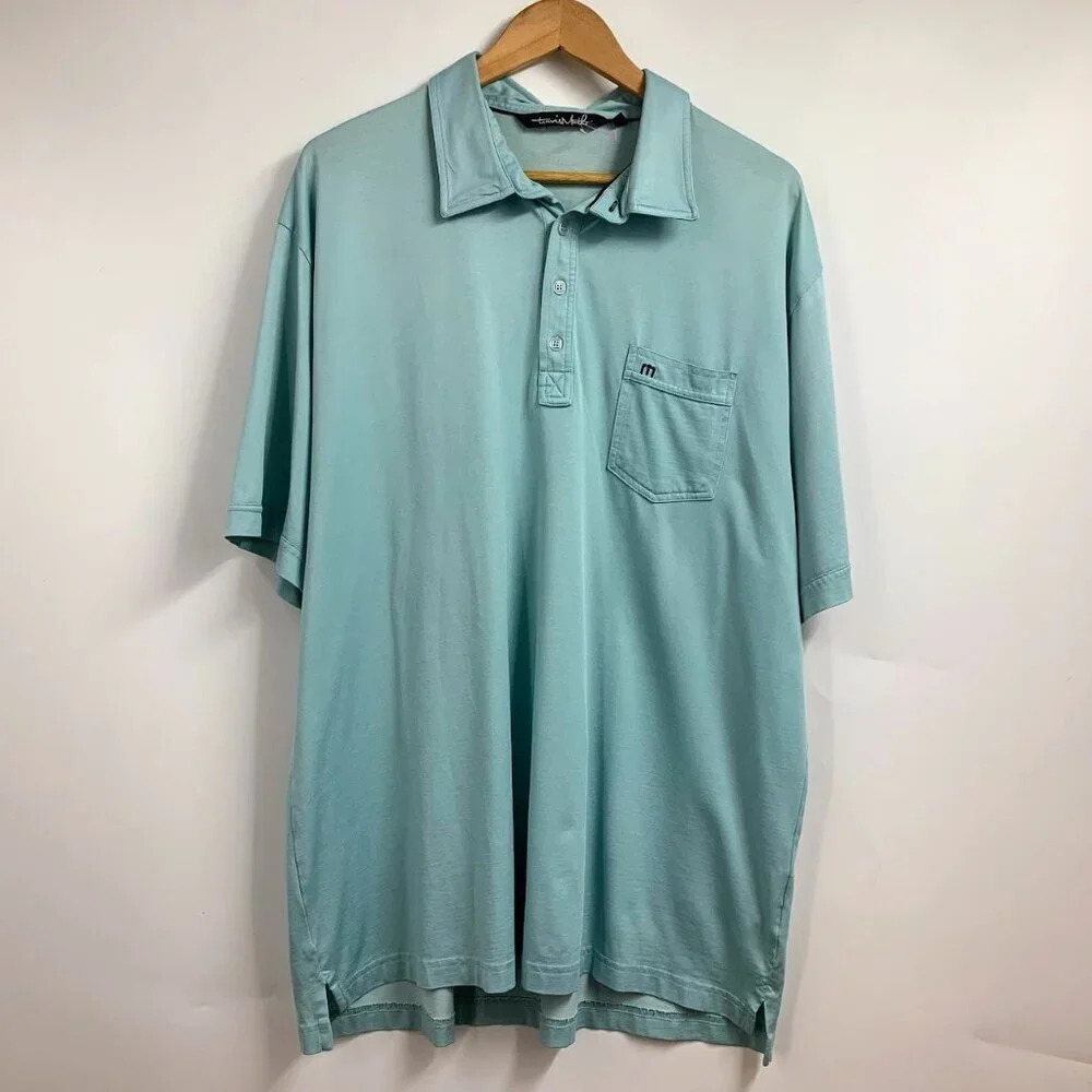 Travis Mathew Men's Pima Cotton Short Sleeve Polo‎ Shirt Size XXL
